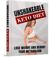 Unshakeable Keto Diet Pack ebook cover showing low-carb recipes, keto meal plans, and tips for weight loss and healthy living.
