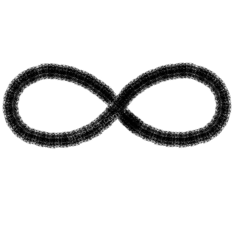 Infinity Symbol symbol with a grunge texture
