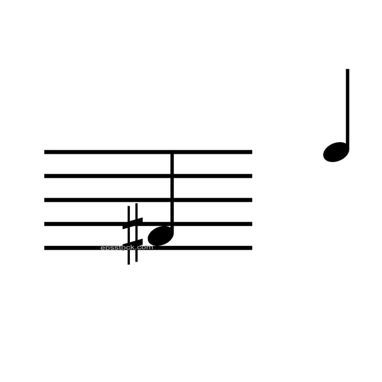 The music sharp symbol