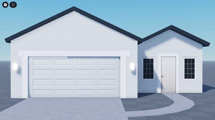 Front view of Roblox Small Filler Building