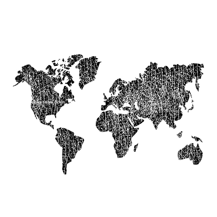 Spray Paint grunge World Map