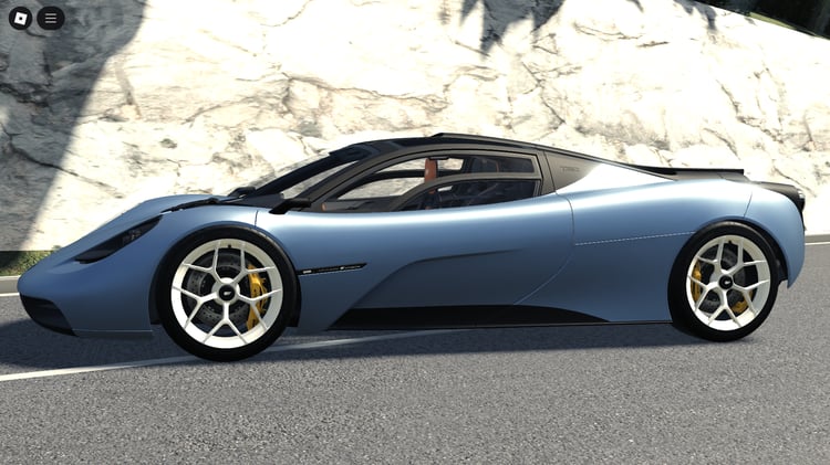 Side profile showing aerodynamic F1-inspired design
