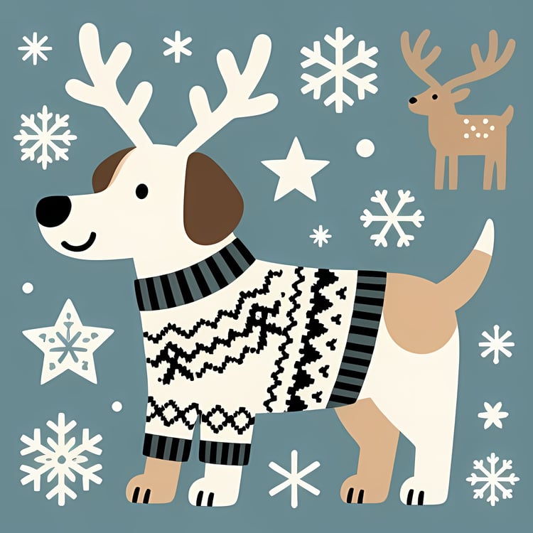 🐾33 Christmas Themed Dog Art | High-Resolution PNGs in Folk Art Styles  📦 What’s Included:  33 Files in total High Resolution: 300 DPI for professional quality Image Sizes: From 3072px to 4608px (portrait, landscape and square) 🎨 Perfect For:  Wall Art & 