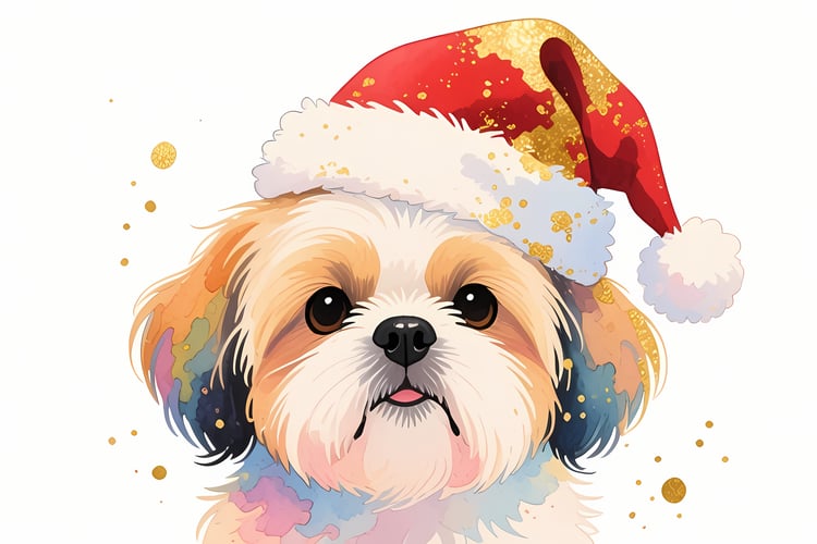 🐾16 Christmas Themed Shih Tzu Art | High-Resolution PNGs in Painterly, Vector and Watercolor Art   Styles📦 What’s Included:  16 Files in total High Resolution: 300 DPI for professional quality Image Sizes: From 3072 px to 6144 px 🎨 Perfect For:  Wall Art 