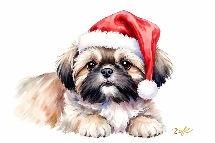 🐾16 Christmas Themed Shih Tzu Art | High-Resolution PNGs in Painterly, Vector and Watercolor Art   Styles📦 What’s Included:  16 Files in total High Resolution: 300 DPI for professional quality Image Sizes: From 3072 px to 6144 px 🎨 Perfect For:  Wall Art 