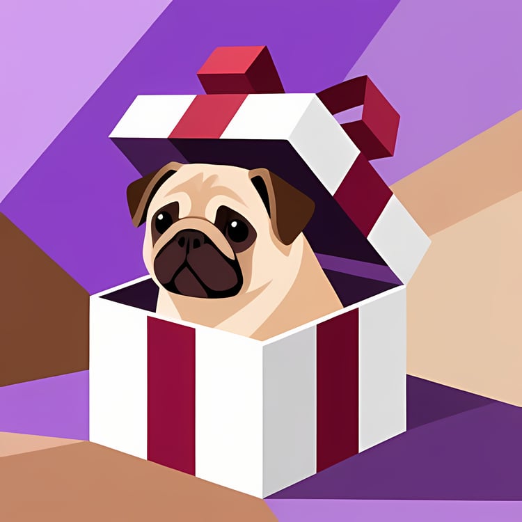 🐾18 Christmas Themed Pugs Art | High-Resolution PNGs in Geometric Abstract and Painterly Art Styles  📦 What’s Included:  18 Files in total High Resolution: 300 DPI for professional quality Image Sizes: From 3072 px to 6144 px 🎨 Perfect For:  Wall Art & Dé