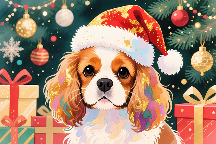 🐾23 Christmas Themed Cavalier King Charles Spaniel Art | High-Resolution PNGs in Illustration, Pop Art, Whimsical, Silhouette Art Styles  📦 What’s Included:  23 Files in total High Resolution: 300 DPI for professional quality Image Sizes: From 3072 px to
