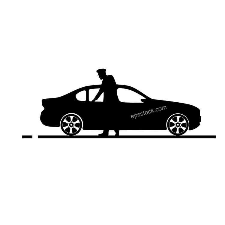 taxi driver opens door