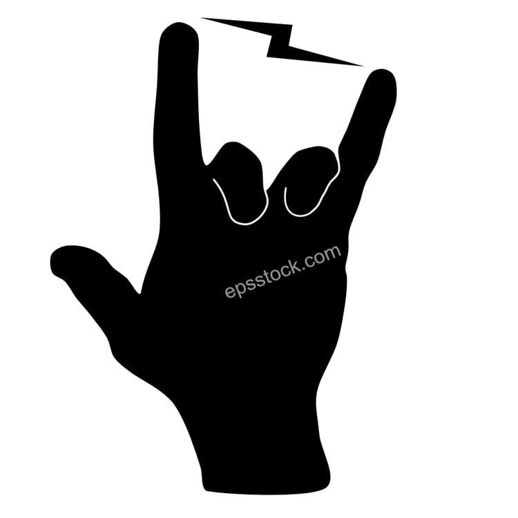 Rock hand gesture