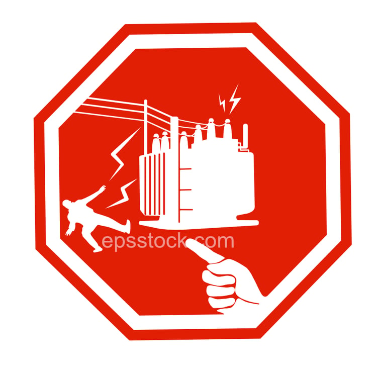 warning, Electrical Substation Transformer
