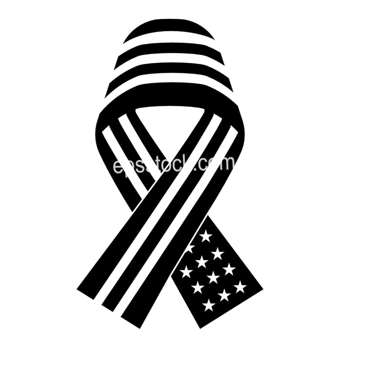 American USA Awareness Ribbon