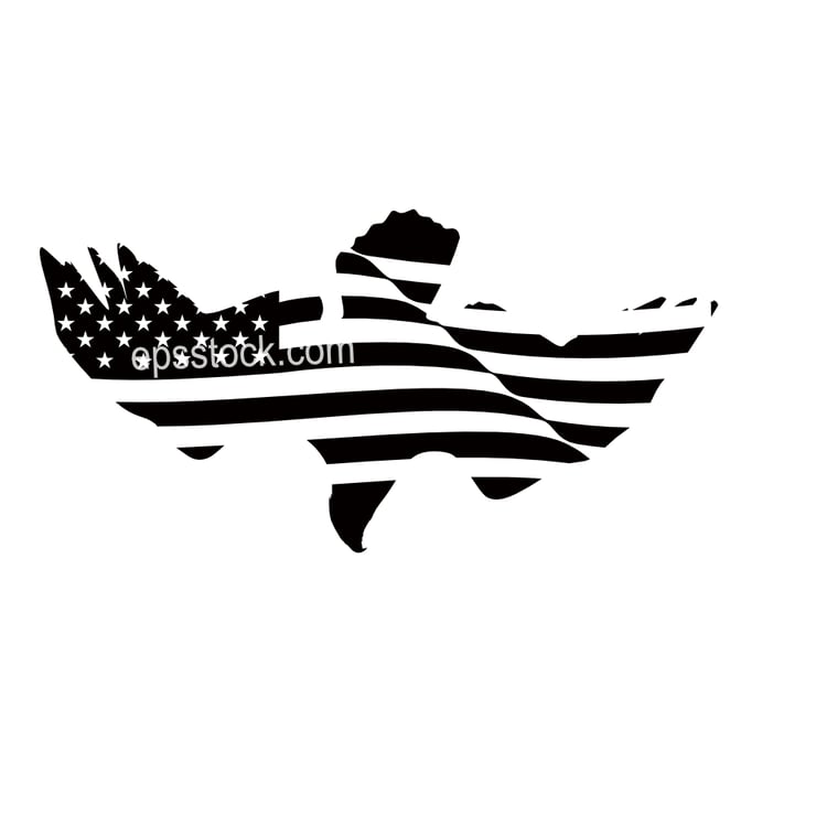 Eagle in american flag shape