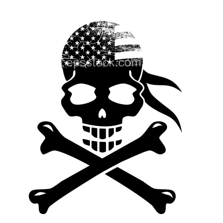 Skull American Flag