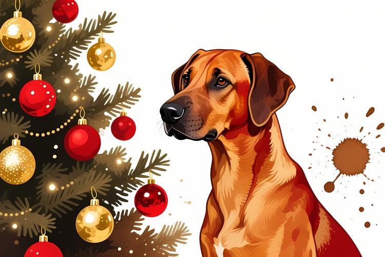 🐾20 Christmas Themed Rhodesian Ridgeback Art | High-Resolution PNGs in Illustration, Painterly, Geometric and Pop Art Styles  📦 What’s Included:  20 Files in total High Resolution: 300 DPI for professional quality Image Sizes: From 3072 px to 6144 px 🎨 Pe