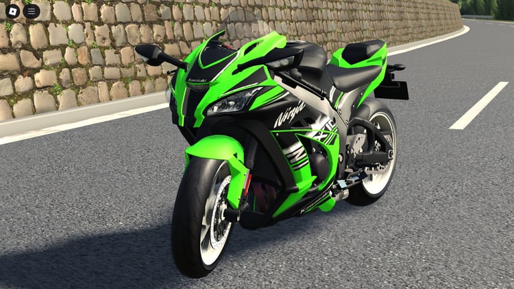 Front three-quarter view of Kawasaki ZX10R 2017 in Roblox