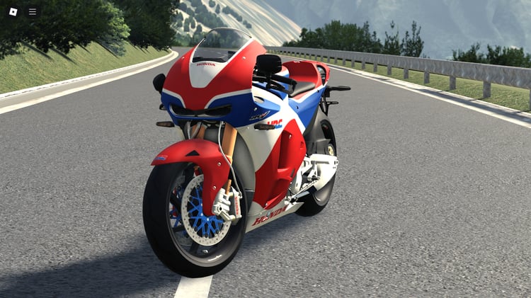 Close-up on aerodynamic fairings, headlights, and lightweight bodywork