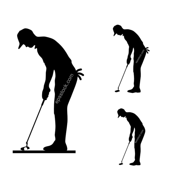 Golf Putting symbol