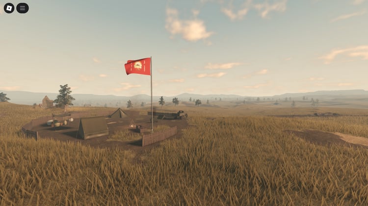 Wide shot of Rural Mongolia 1940s map in Roblox