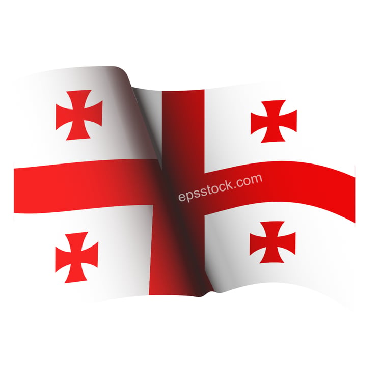 waving flag of Georgia