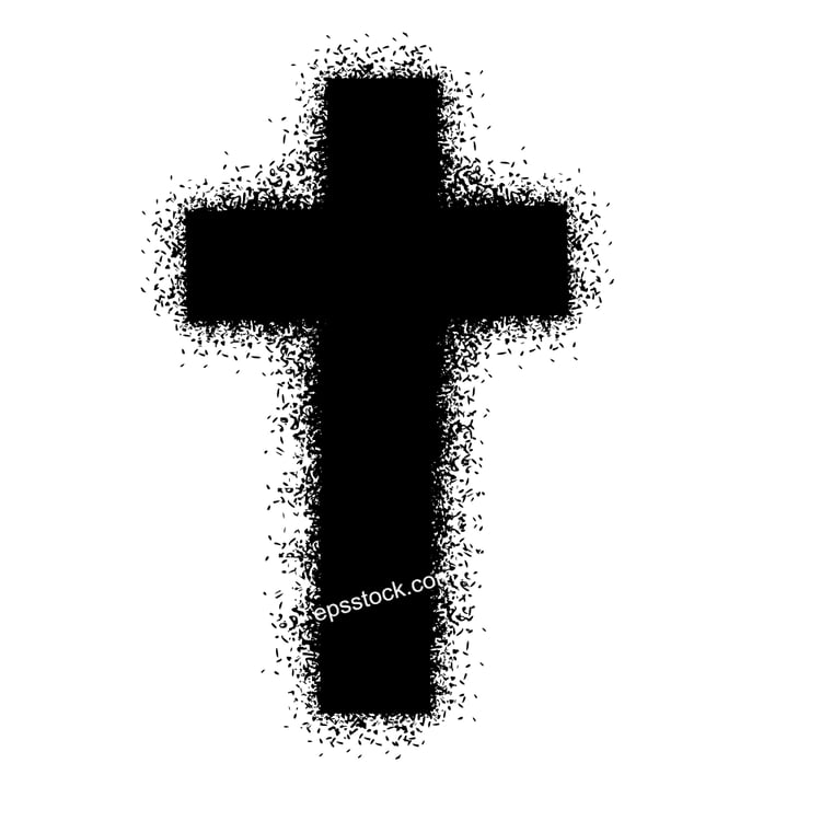 Spray Paint style christian cross