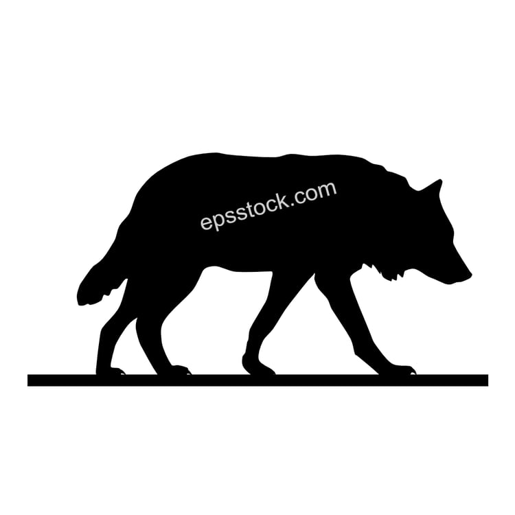 Wolf in profile