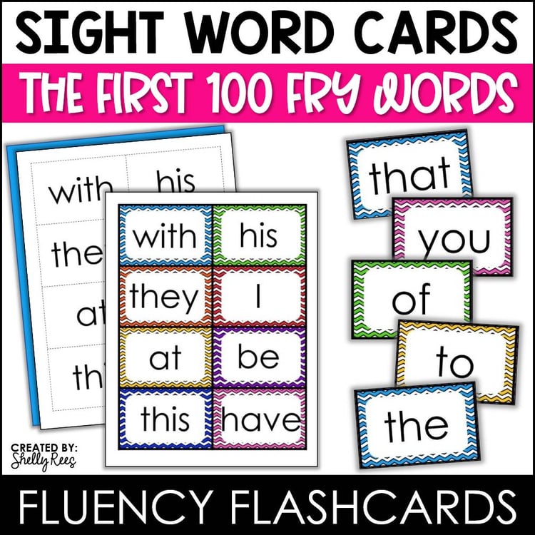Fry Sight Words Flash Cards - The First 100