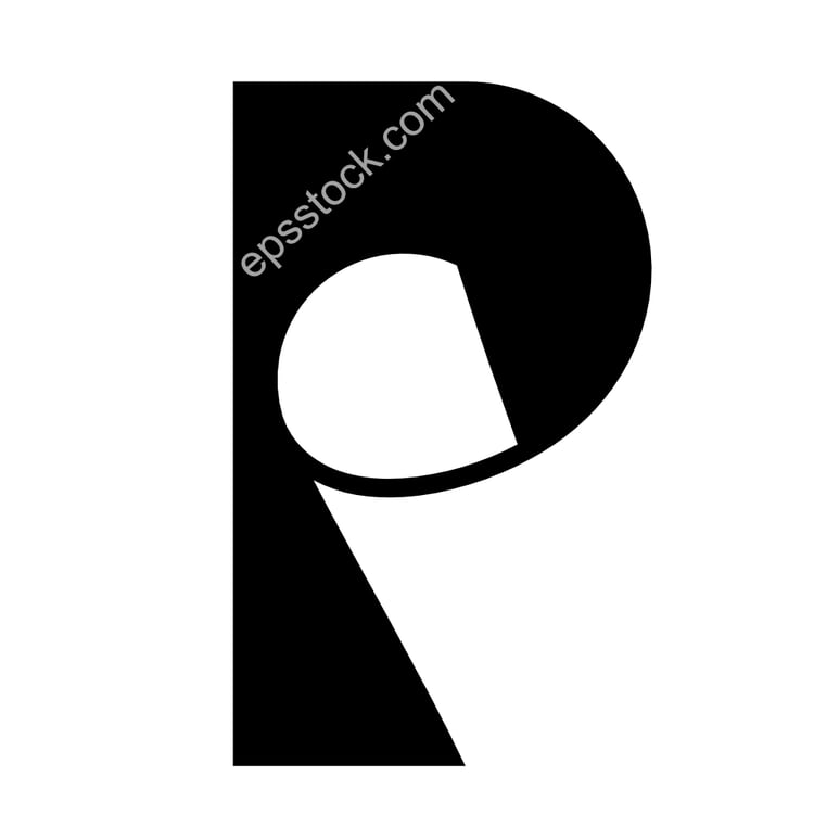 Letter P cute logo
