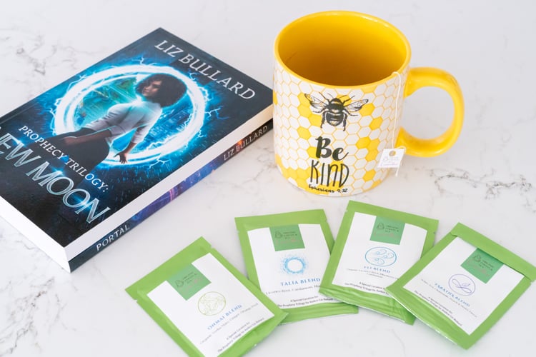 Prophecy Series Book Box with boxed set of books, extras, and decorative packaging