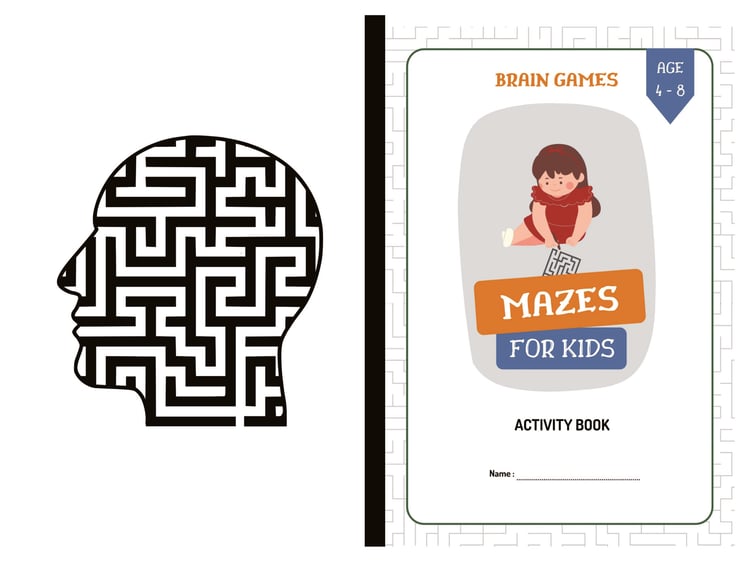 Maze Puzzle Book for Kids Ages 4-8