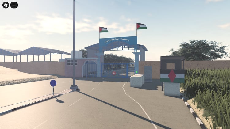 Crossing point between regions