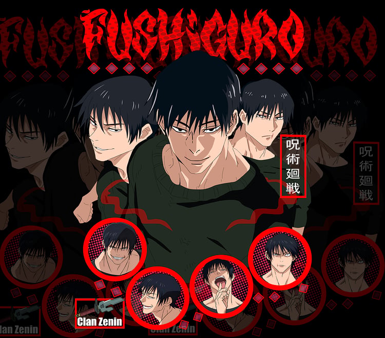DESIGN ANIME Jujutsu Kaisen Toji Fushiguro