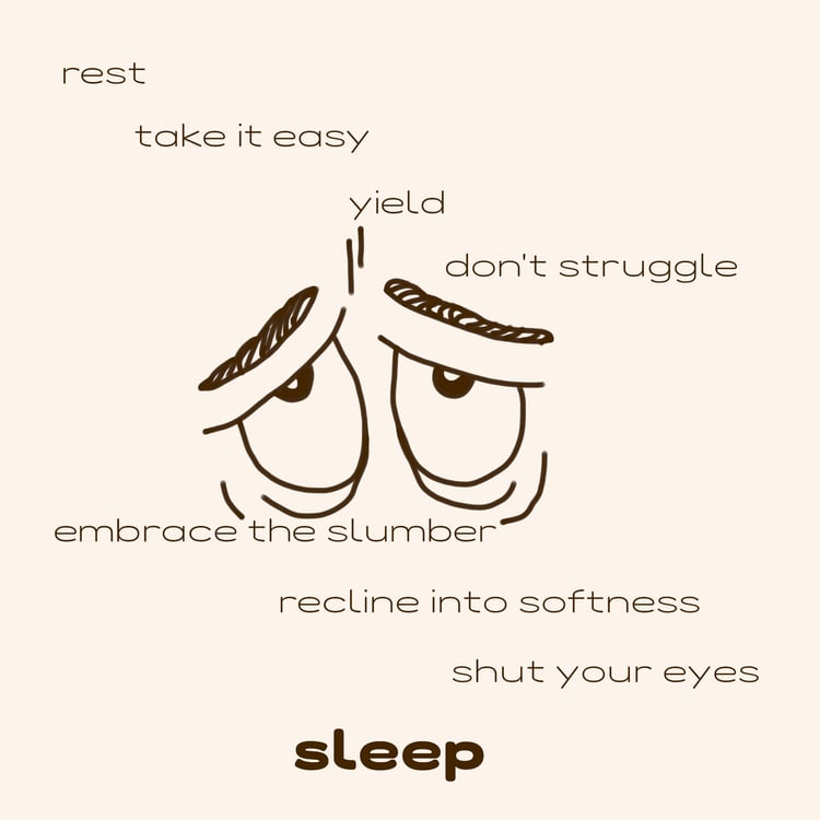 sleepy eyes and words