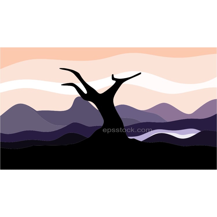 landscape with old tree