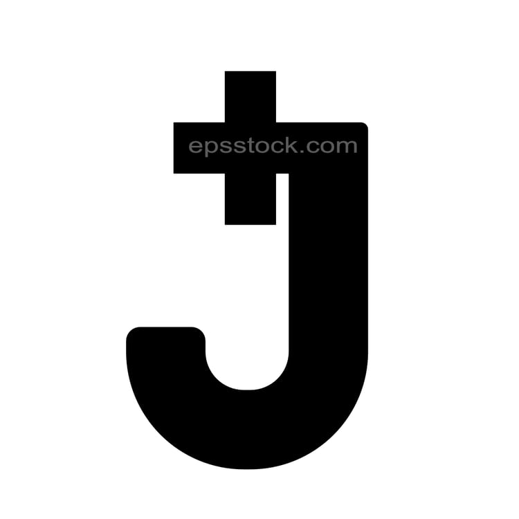 letter J in medical shape