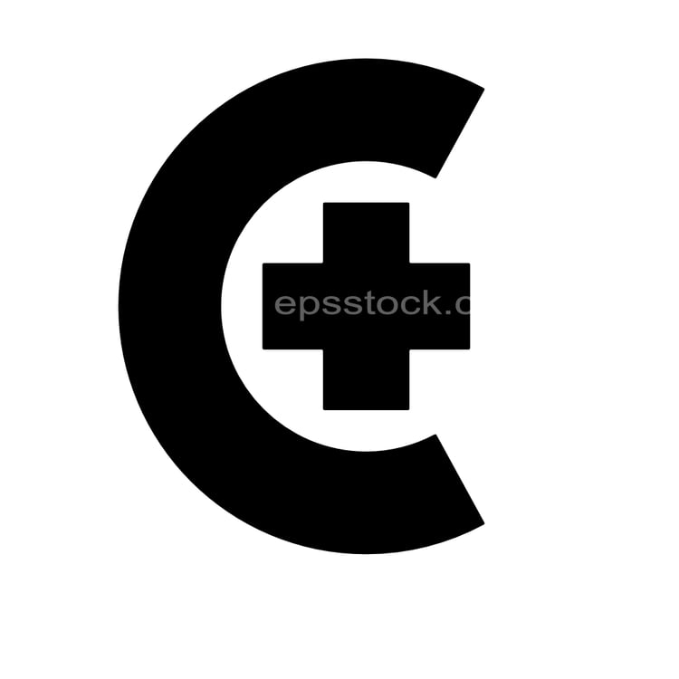 letter C in medical shape