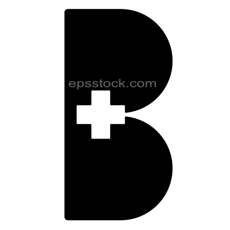 letter B in medical shape