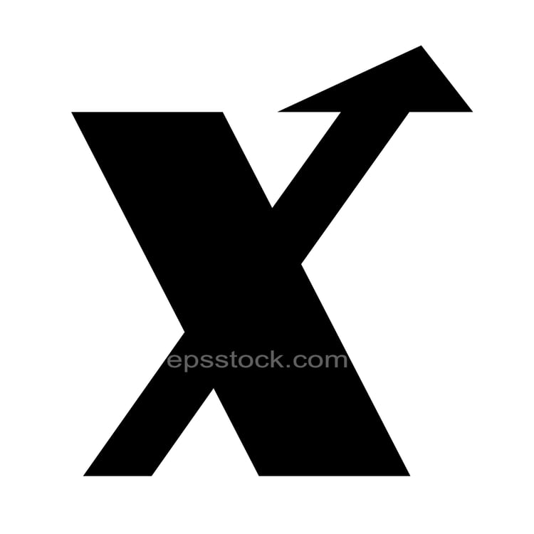 letter X in financial shape