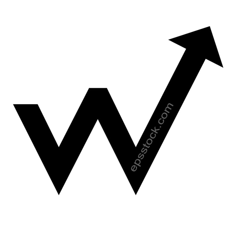 letter W in financial shape