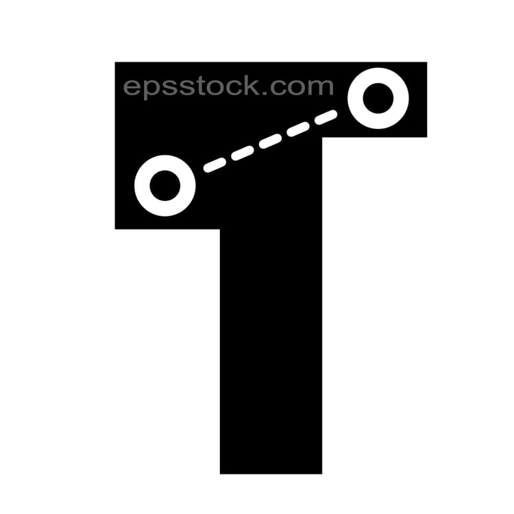 letter T in financial shape