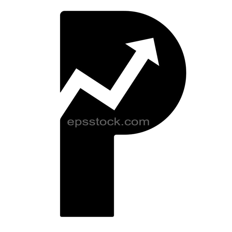 letter P in financial shape