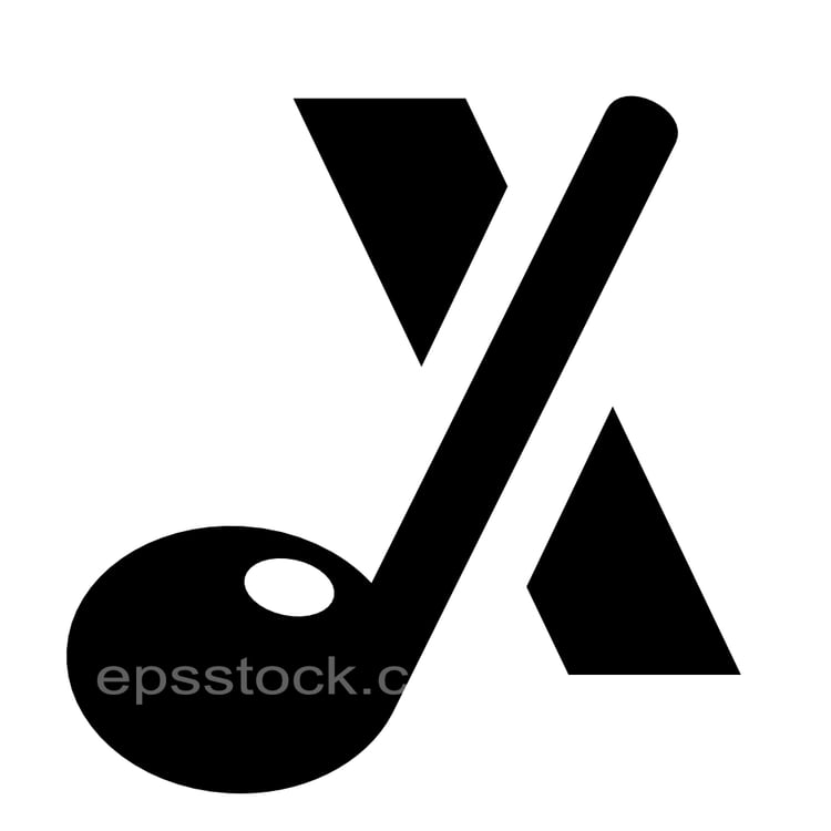 letter X in note shape