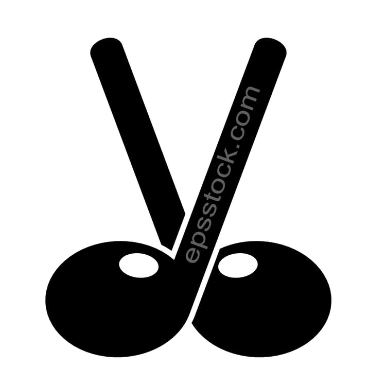 letter V in note shape