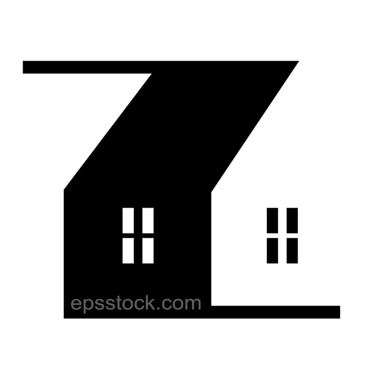 letter Z in house shape