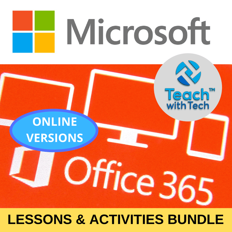 Microsoft 365 Online Versions Bundle Lessons & Activities