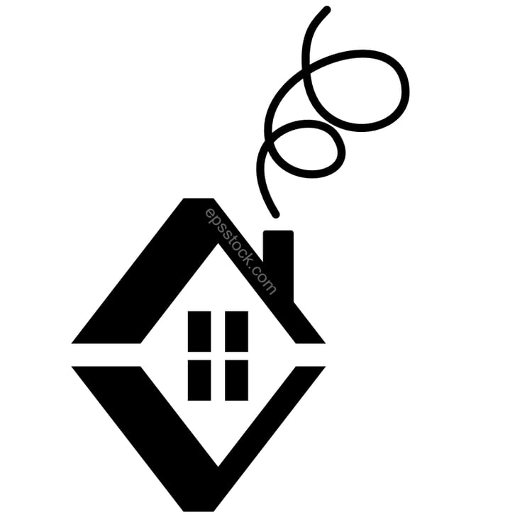 letter V in house shape