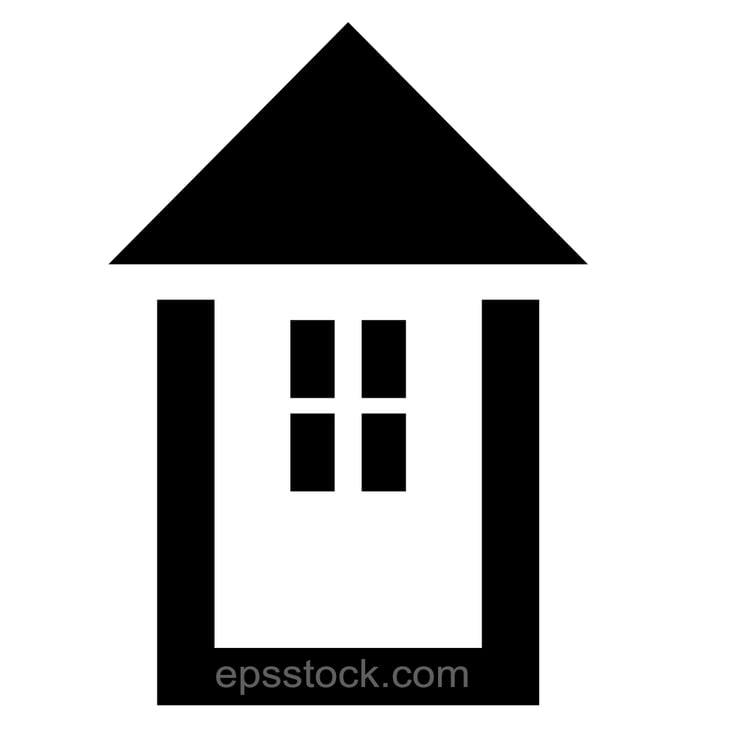 letter U in house shape