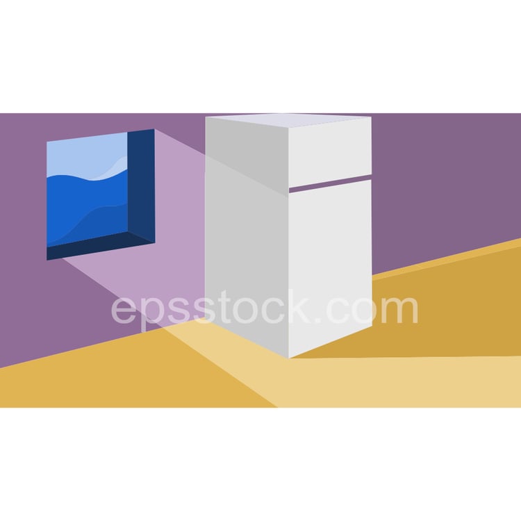 Refrigerator in room
