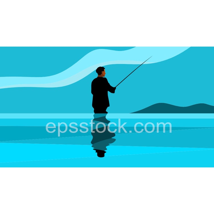 fisherman in water