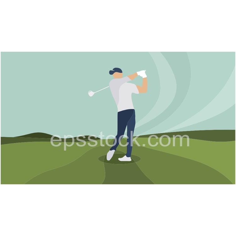 golfer on the field