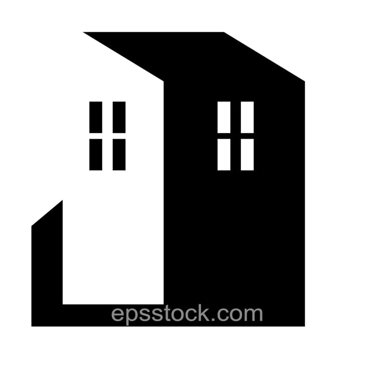letter J in house shape
